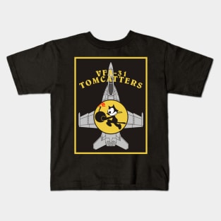VFA-31 Tomcatters - F/A-18 Kids T-Shirt